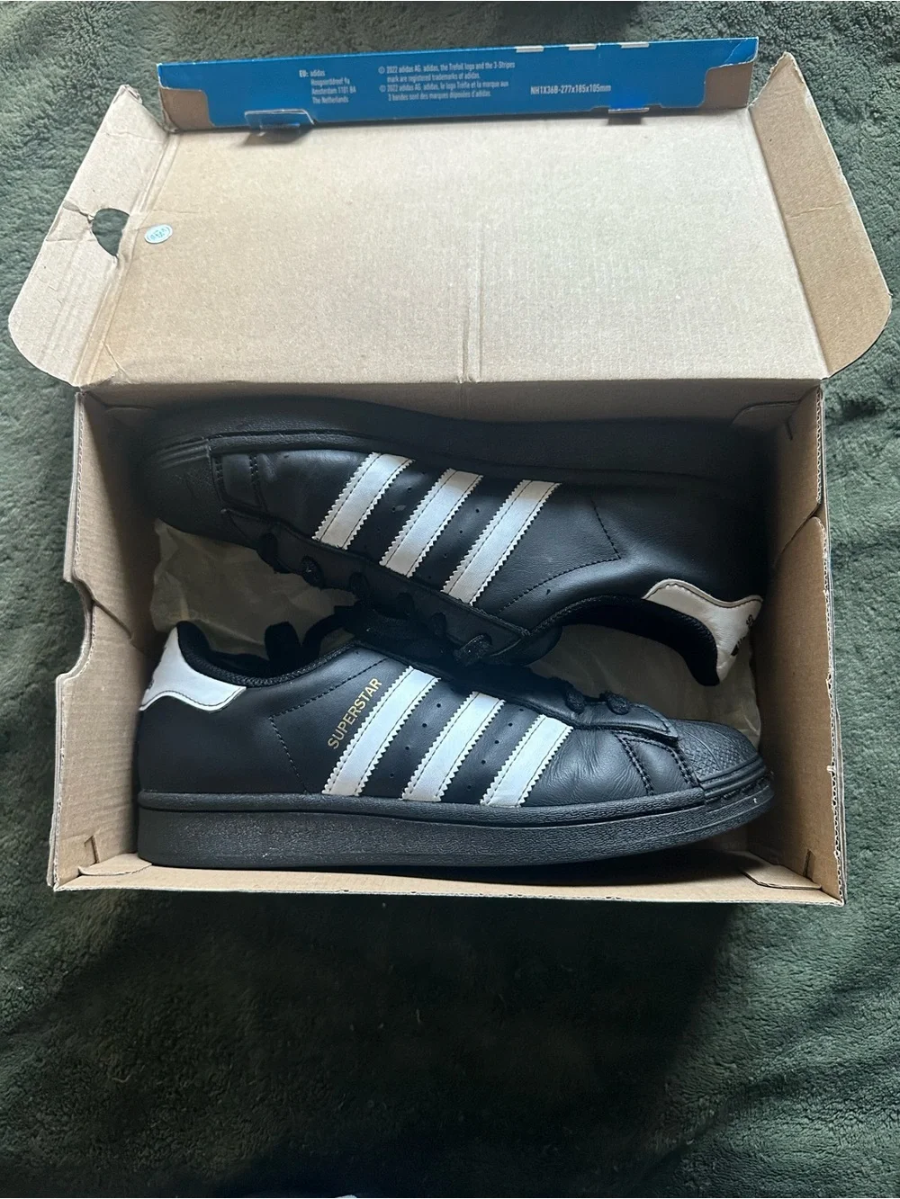 adidas Men’s Superstar Sneakers - Black/White